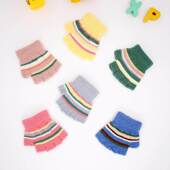 2025秋冬薄款 5岁婴儿爬行半指手套宝宝小童玩耍露指儿童多件套