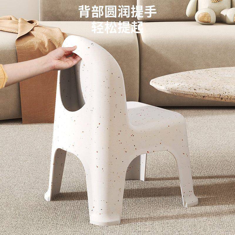 加厚小凳子塑料椅子换鞋凳家用儿童靠背椅成人茶几矮凳沙发穿鞋凳