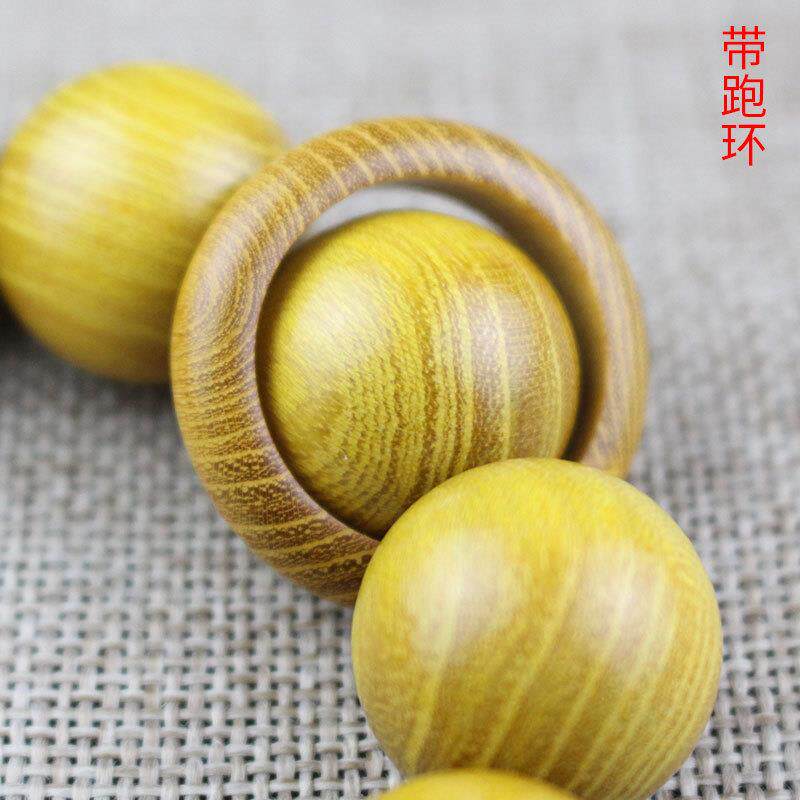 厂家黄金木手串檀木佛珠个性跑环木串柘木手链文玩女手饰品