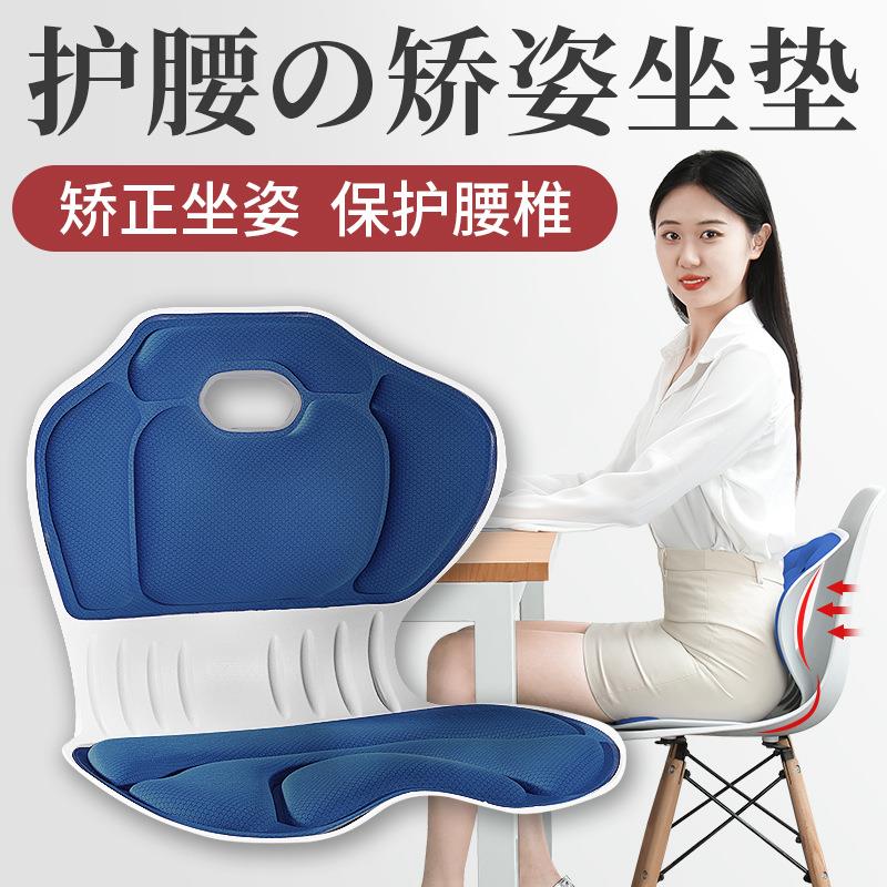 爱莱斯护腰靠垫记忆棉办公室腰椎靠腰垫孕妇久坐座椅一体花瓣坐垫