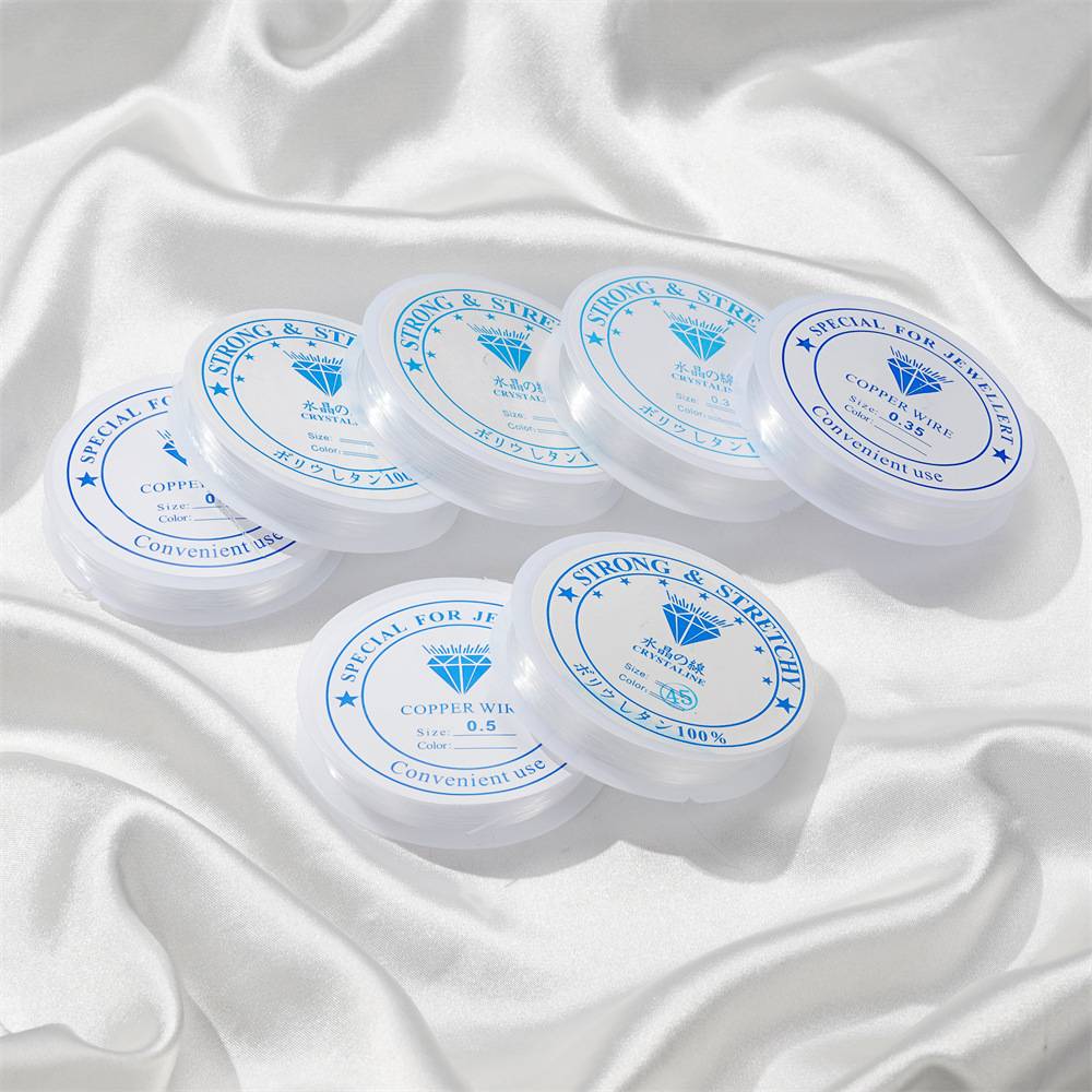 小卷透明水晶弹力线手串绳穿珠子文玩菩提松紧线耐磨串珠弹力绳