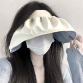 贝壳帽遮阳紫外线女夏大檐空顶防晒帽户外遮脸UPF50 折叠太阳帽