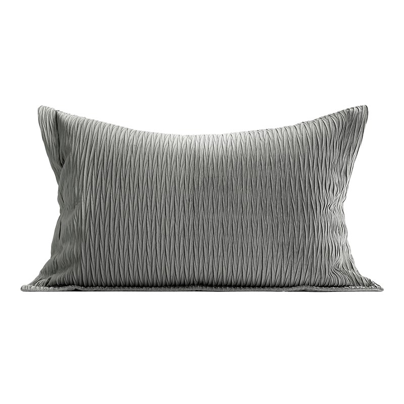 柏洛斯Rippling水波纹定制高奢面料样板间酒店床头靠枕床上抱枕套
