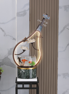 招财流水摆件中式循环水客厅生财创意家居水景办公室桌面开业礼品