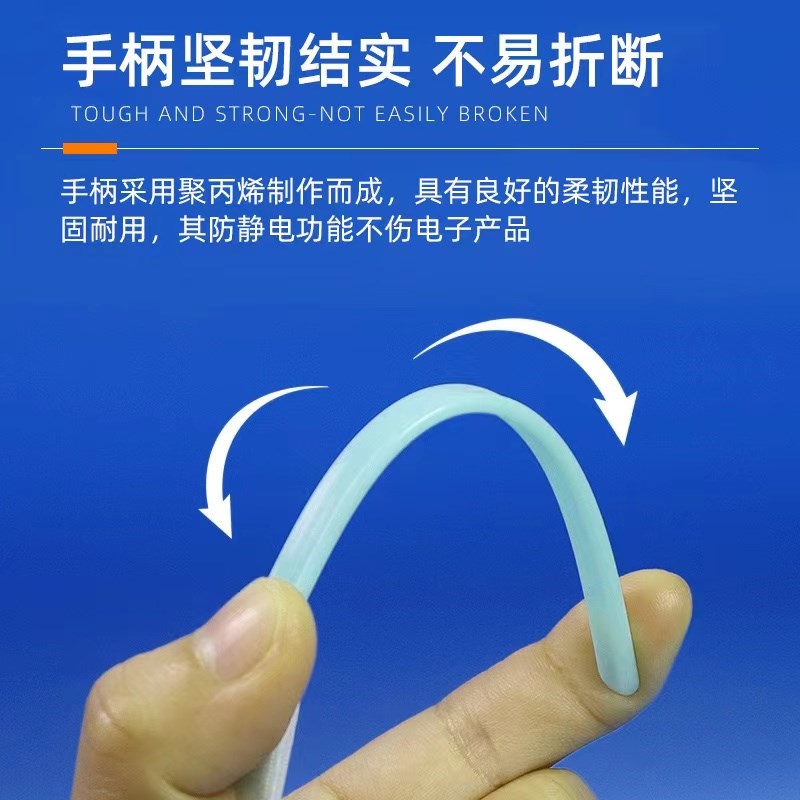 净化棉签PE绿杆无尘布海绵大扁头净化车间工业擦拭棒吸水不掉屑