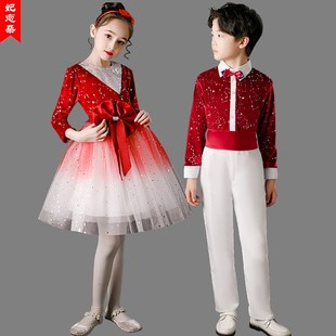 六一儿童合唱服诗歌朗诵大型比赛演出礼服中小学生集体合唱表演服
