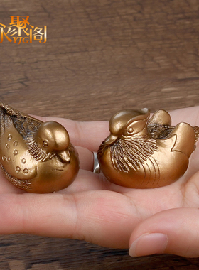 百年好合鸳鸯戏水摆件结婚纪恋日新婚礼品婚房卧室书房装饰品摆设