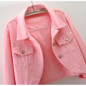 新款 长袖 高腰短款 2024春季 牛仔外套女宽松上衣披肩夹克外搭开衫 潮