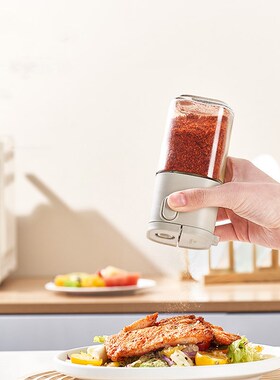 定量调味罐厨房家用玻璃盐罐糖罐味精调料瓶密封防潮控盐撒盐神器
