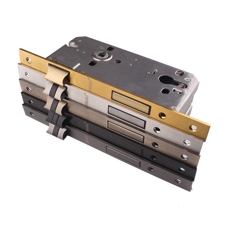 精品依佰利金色锁体黑色静音磁吸8550房门铜锁芯钢板8560通用型