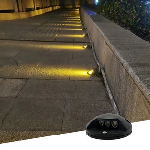 不锈钢龟背灯LED侧面发光地埋灯感应庭院地灯户外防水楼梯台阶灯