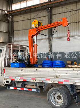 车用船用装卸吊运机1吨2T自动伸缩旋转柴油24v小型液压随车吊机