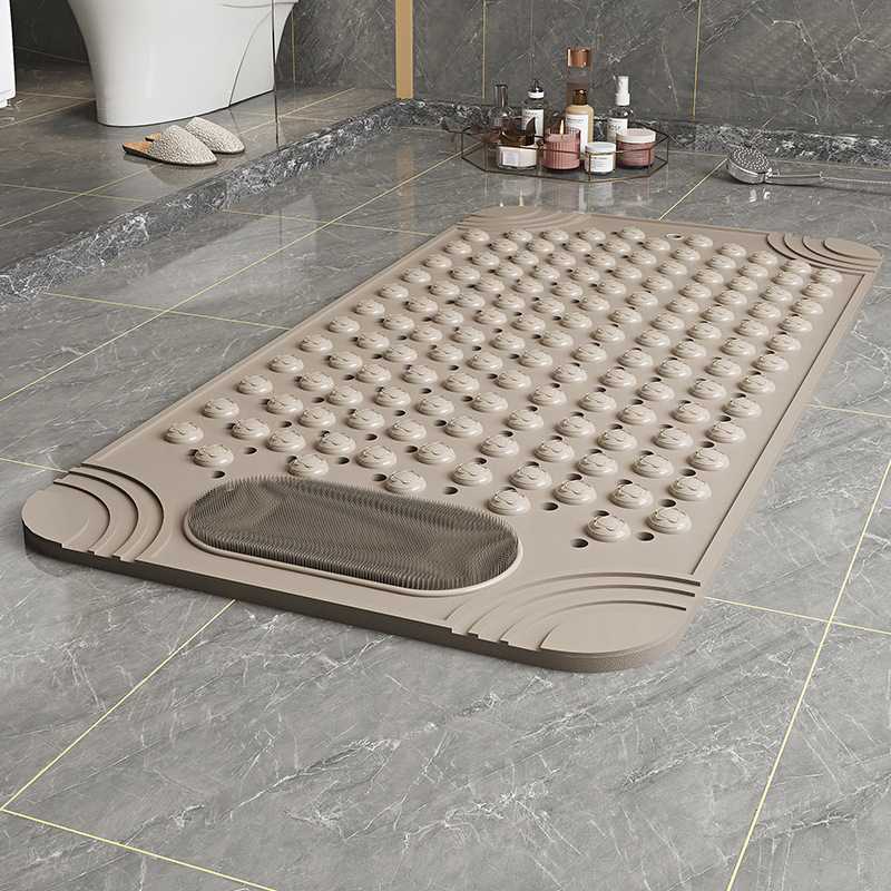 pvc浴室防滑垫酒店卫生间洗澡垫子浴缸咖啡色防摔按摩家用脚垫