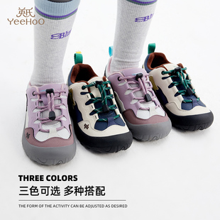 英氏童鞋休闲舒适棉鞋2025冬季中大童男女鞋子加绒加厚保暖运动鞋