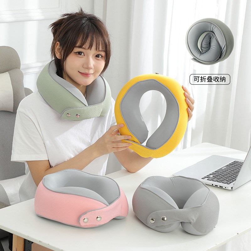 u型枕记忆棉可收纳慢回弹旅行枕午睡枕飞机护颈枕便携颈枕u形枕