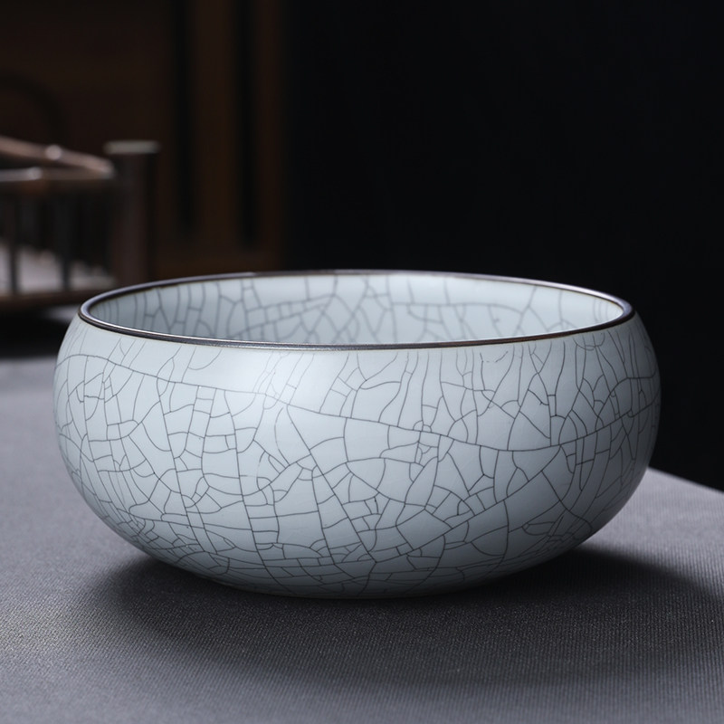 月白汝窑凝香茶洗陶瓷开片釉洗杯碗大容量收纳盆家用多用水果盆,餐饮具,茶道/零配,淘宝优惠券,粉丝福利购,淘宝优惠卷