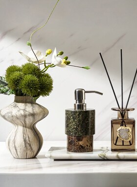 法式小众风艺术品洗手瓶香薰托 托盘组合民宿酒店化妆室洗漱台摆