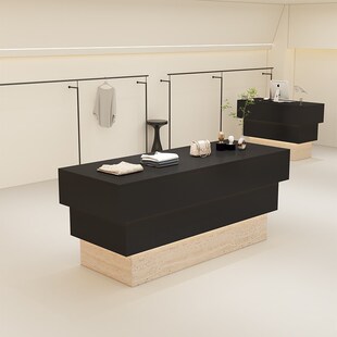 带灯服装店中岛桌展示桌女装店铺流水台鞋包陈列摆放柜台简约现代