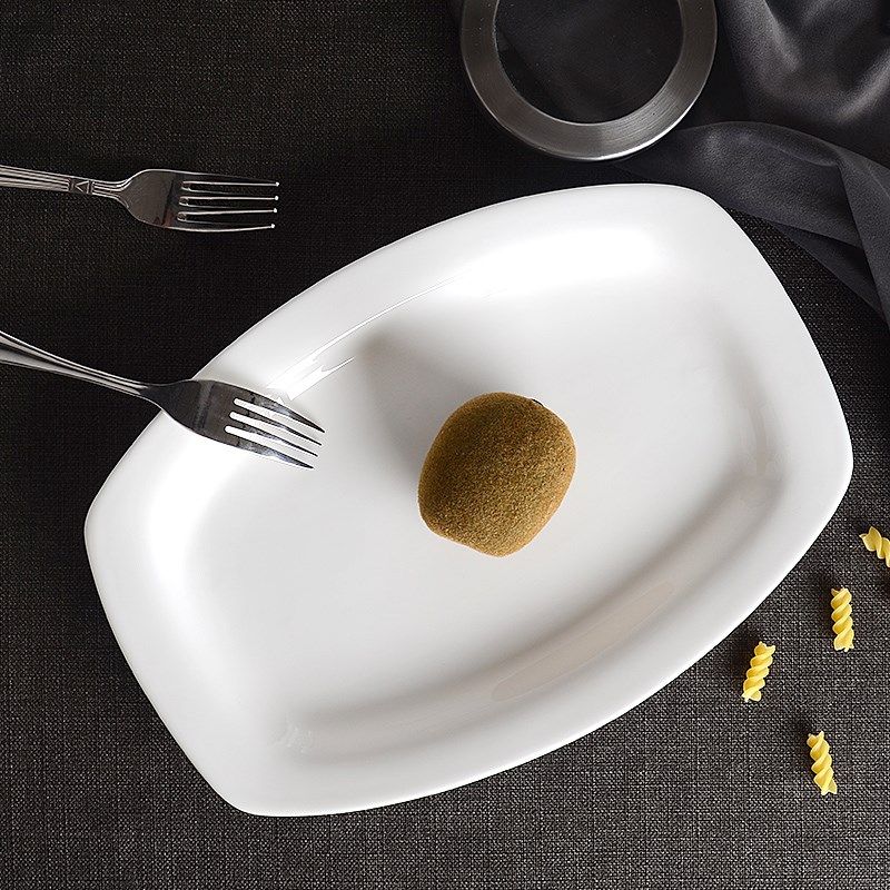 纯白骨瓷个性餐具鱼盘子蒸鱼盘子家用椭圆形陶瓷长鱼盘装鱼大盘子,餐饮具,盘,淘宝优惠券,粉丝福利购,淘宝优惠卷