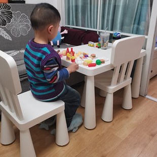 幼儿园儿童桌宝宝学习书桌子塑料游戏桌玩具桌写字桌吃饭餐桌加厚