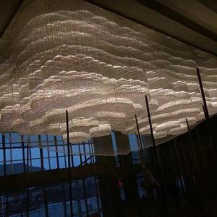 五星级大型酒店灯具豪华水晶灯led大厅吸顶非标工程酒店大堂吊灯