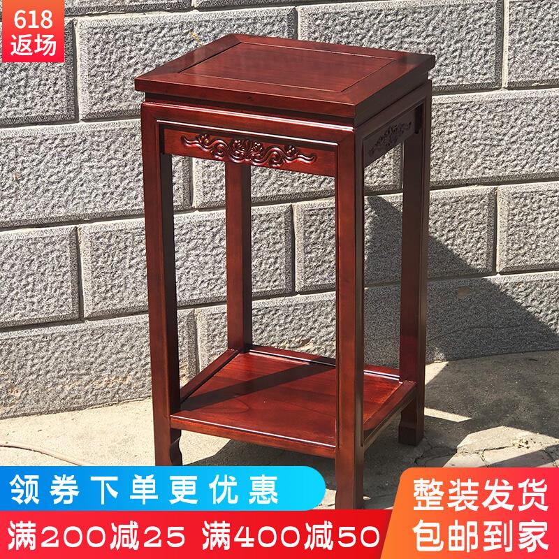 中式实木花架长桌置物架茶几鱼缸奇石桌J盆景架玄关窄桌室内角边