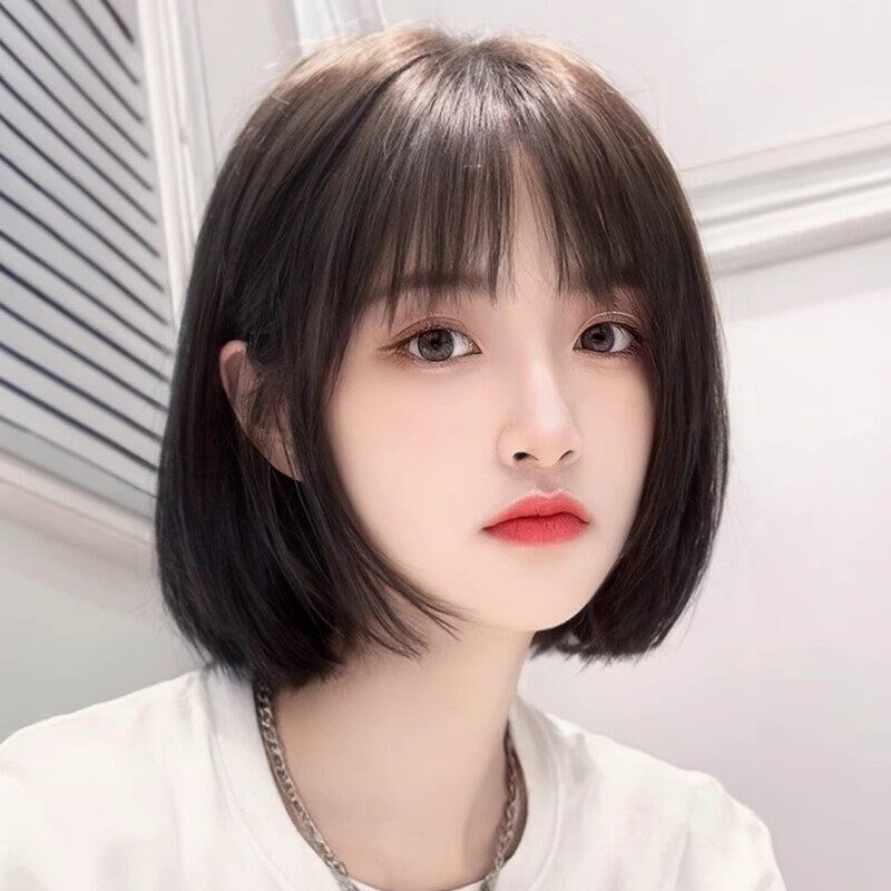 韩式假发女短发波波头全头头套仿全真人J发自然整顶长发造型假发