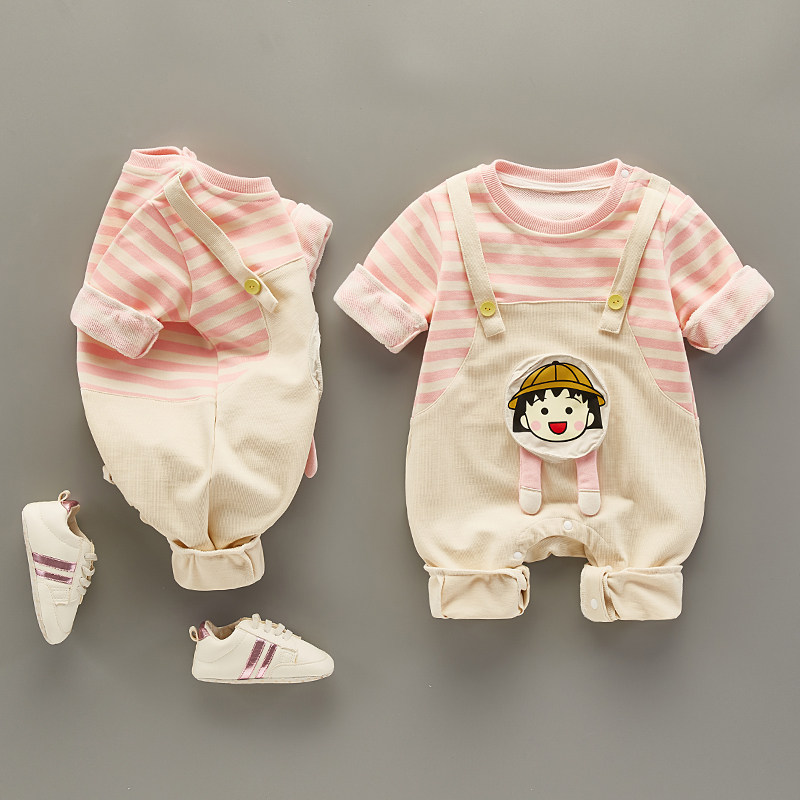 采购产品全月婴儿服装,春季和秋季服装,可爱的女婴套装,超级可爱