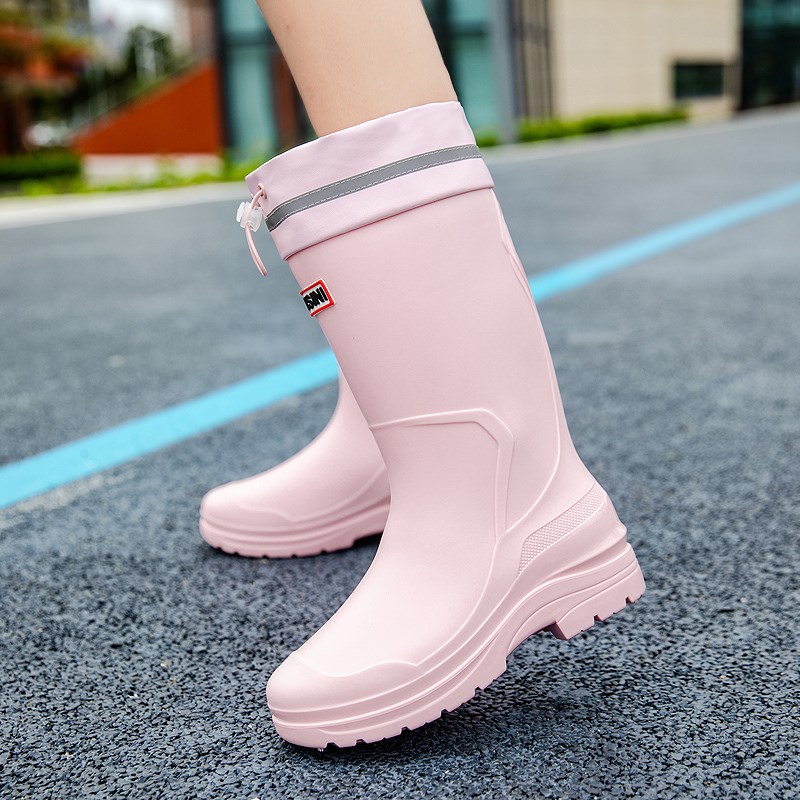 束口雨鞋女成人中筒2025新款夏季防雨硅胶防水鞋雨U靴厨房防滑胶