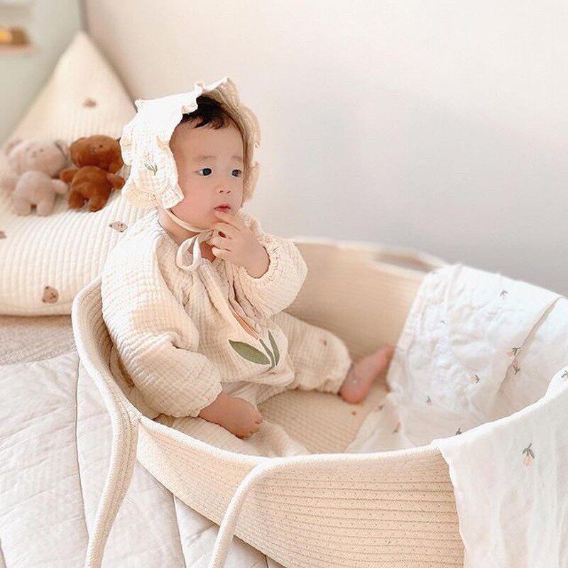 婴儿篮子手提篮外出睡篮编制篮宝C宝新生儿出院夏季平躺安抚便携