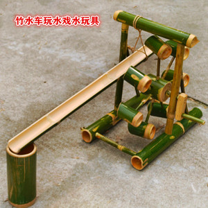 竹子水车风车玩具l幼儿园沙水区玩水池戏水手摇小水车转轮水轮设