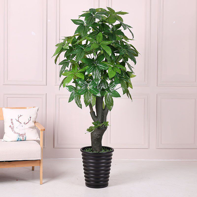 仿真植物幸福树平安树假树装饰大型绿植盆栽N客厅落地园艺大叶