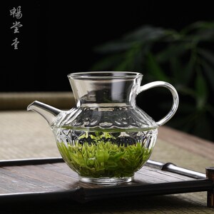 公道杯玻璃分茶器功夫p茶具茶滤一体套装公杯茶漏加厚茶海执壶公