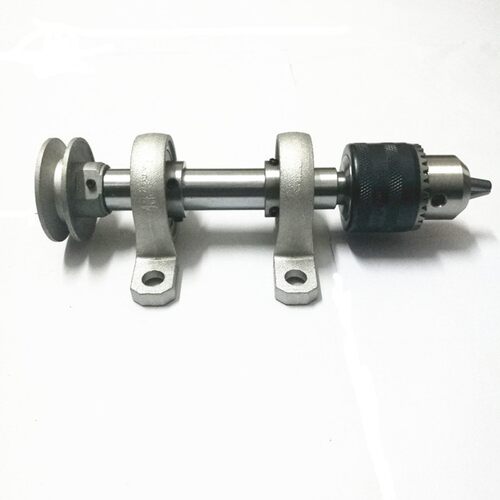 DIY车床打e孔机无动力主轴皮带轮套装配件精密款B16夹头同心无摆