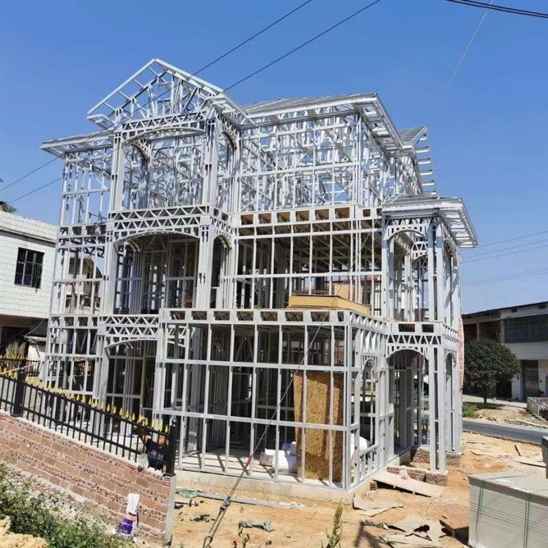 集成房屋轻c钢别墅自建房装配式房龙骨轻重钢结构别墅定制旧房建