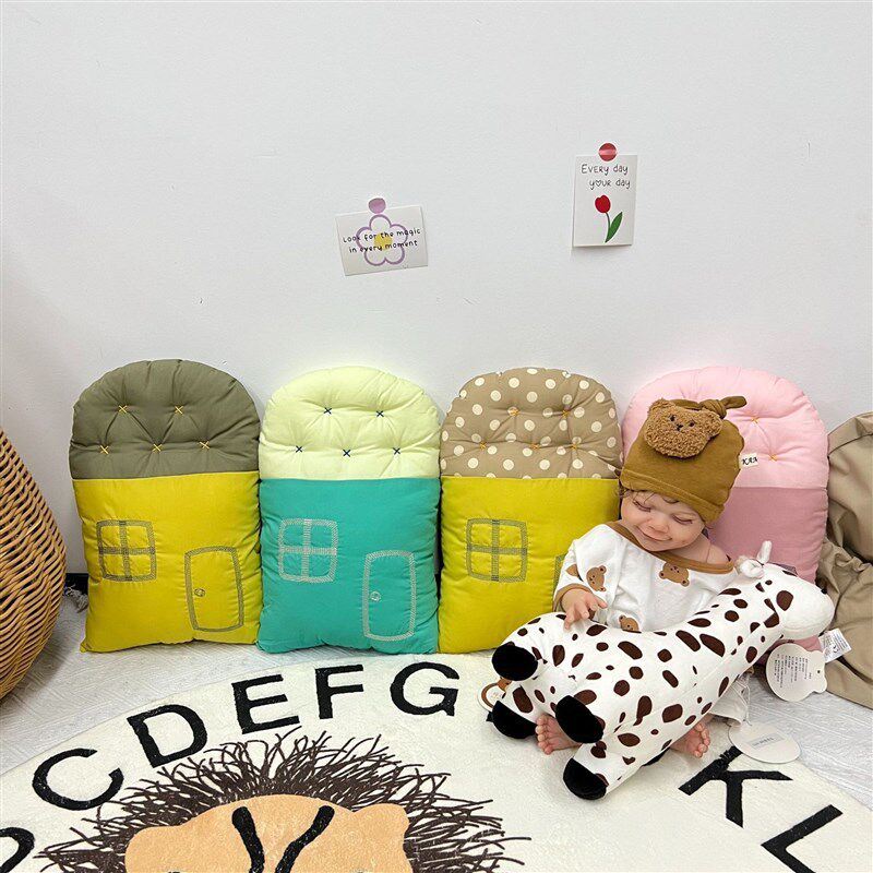 ins风床围婴儿床纯棉小房子防撞软包儿童宝宝Q拼接床护栏靠枕围栏