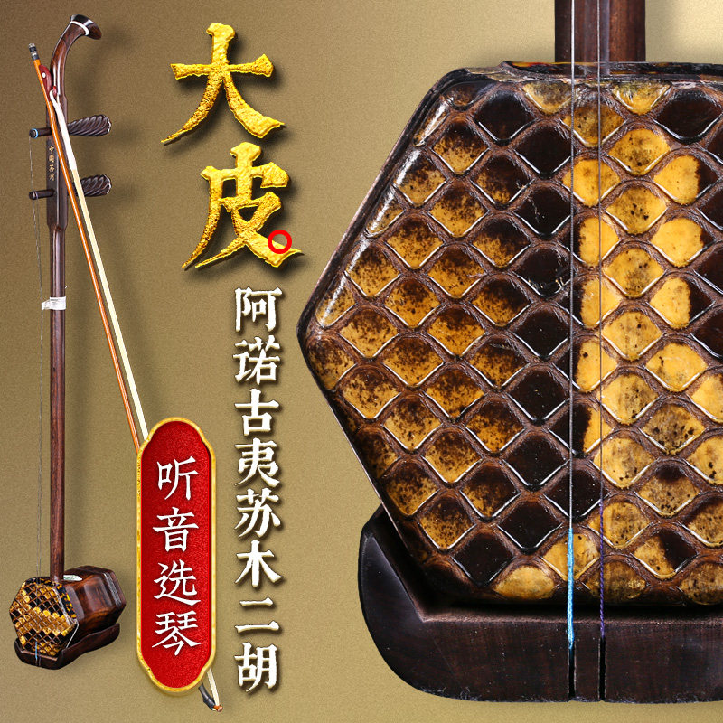 苏州红木二胡黑酸枝大皮二胡琴苏州大音量Q专业演奏二胡乐器