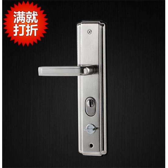 不锈钢大门锁欧式房门锁板手锁防盗门锁套装防盗门把手拉手通用型