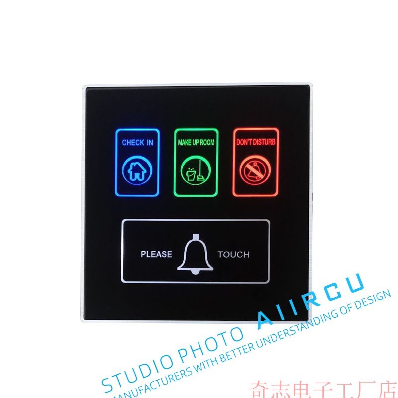 新款电子亮灯门牌86型宾馆酒店电子门牌门显勿扰门铃触摸开关面板