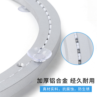 80cm餐桌转盘底座消音玻璃吸盘大理石实木桌子圆桌面转芯轨道轴承