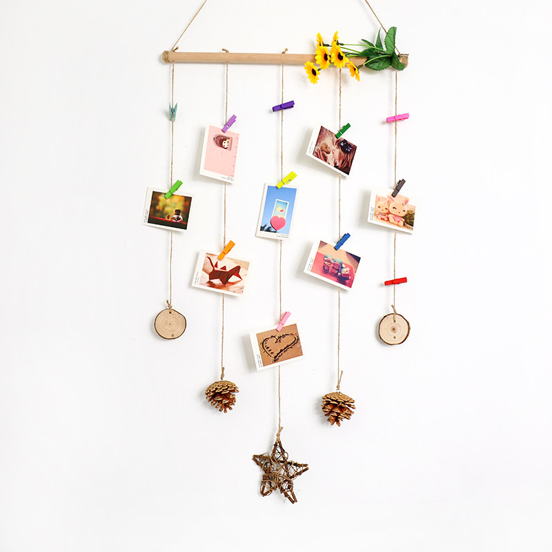 照片墙装饰麻绳照片夹幼儿园区角墙面墙壁墙上装扮干树枝装饰挂件,家居饰品,壁饰,淘宝优惠券,粉丝福利购,淘宝优惠卷