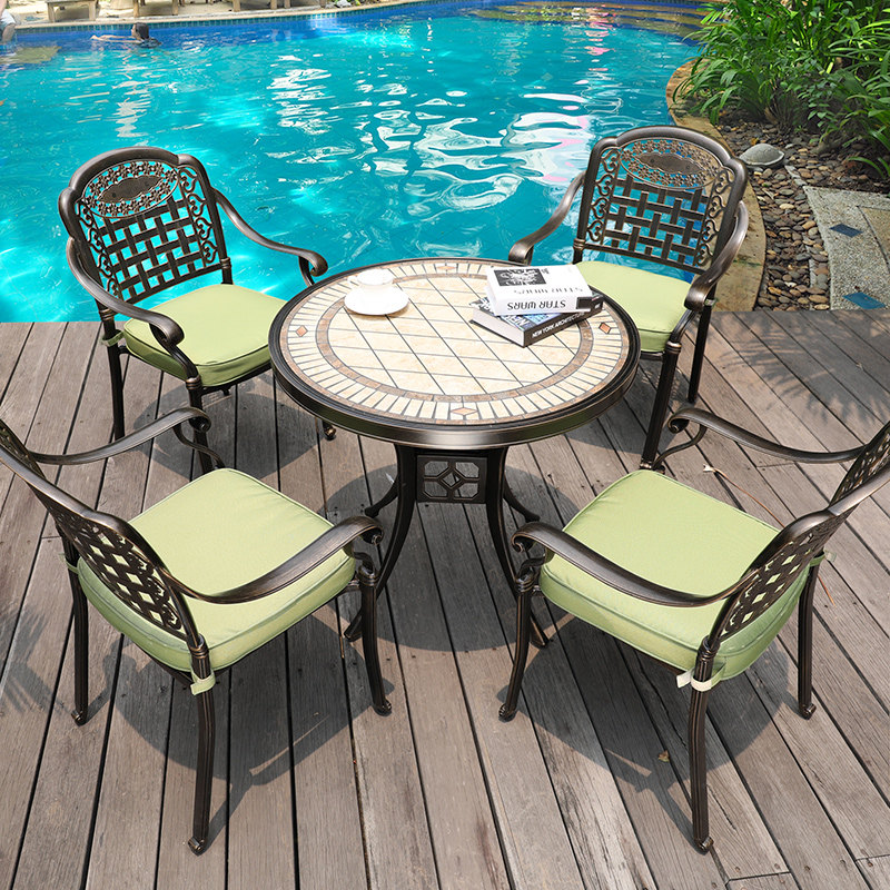 精欧户外餐桌椅阳台桌椅套装组合室外茶桌椅防水防晒户外庭院桌椅