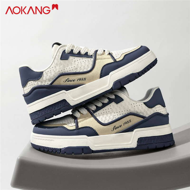 奥康男鞋2026新款四季男士休闲潮鞋透气软底增高轻奢时尚青年板鞋