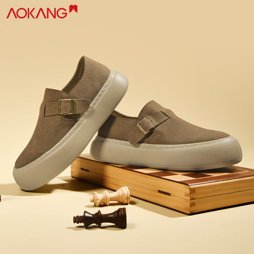 奥康新款休闲增高勃肯鞋一脚蹬