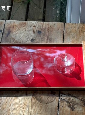 卷宗商店  GASKA 实木托 托盘长方形茶盘玄关收纳盒中古风