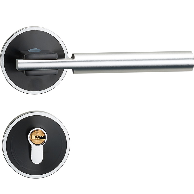 美式太空铝静音门锁室内卧室分体锁机械执手锁家用五金锁具三件套