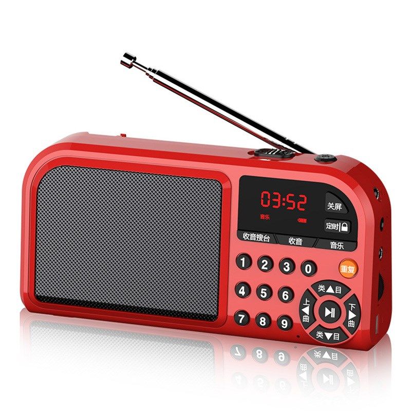 凡丁 f-201迷你音响便携式插卡老人收音机晨练外放音箱mp3播放器