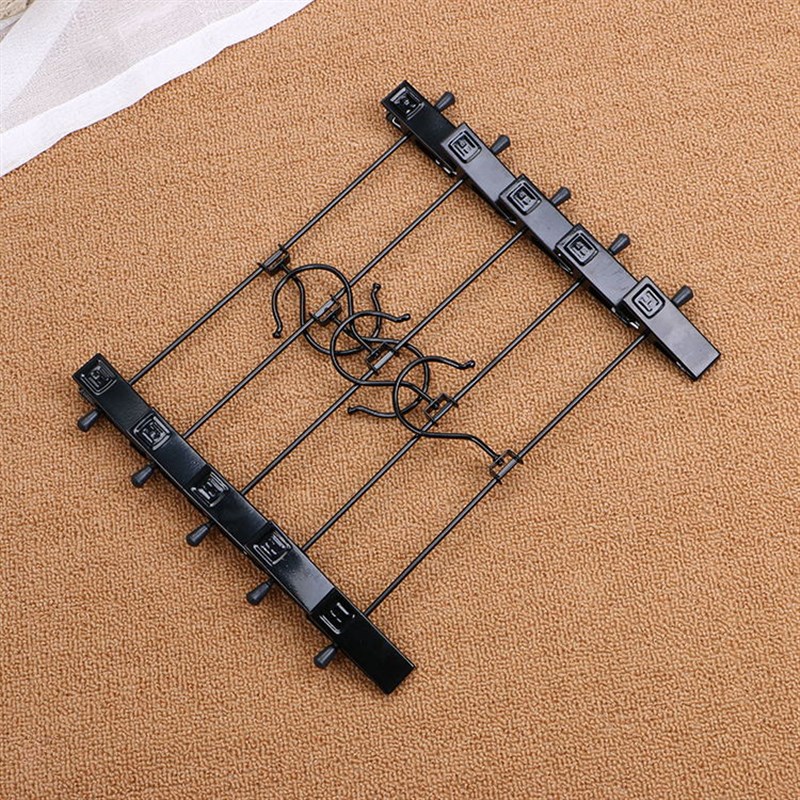 10个金属加厚裤夹家用强力电镀铁裤夹服装店防滑衣架裤架加粗