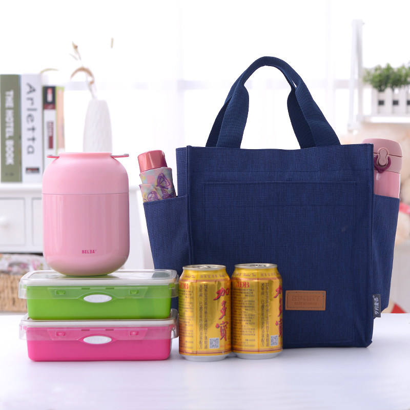 日式保温铝箔饭盒袋手提包带水杯位便当包学生午餐袋妈咪手拎布包,收纳整理,饭盒袋,淘宝优惠券,粉丝福利购,淘宝优惠卷