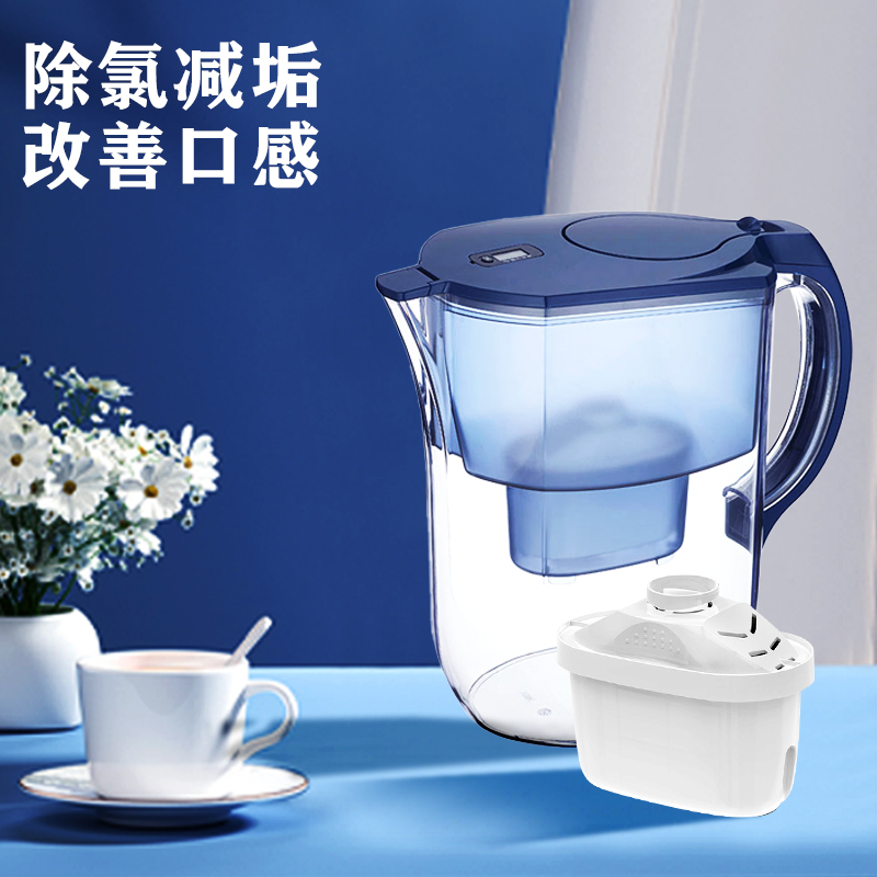 家用办公家用滤净水壶3.8L大容量自来水活性炭滤芯过滤水器去水垢